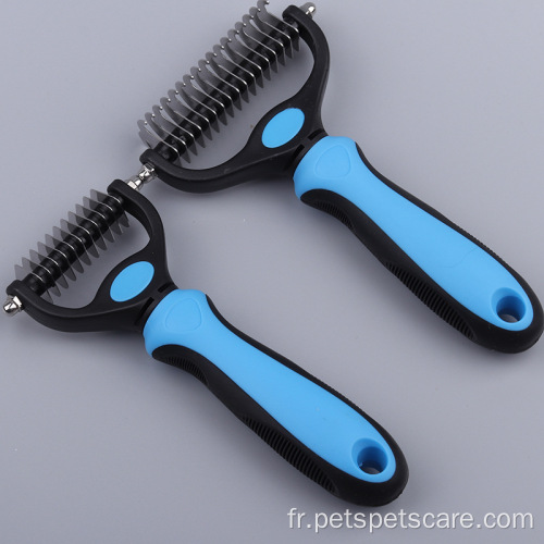 Peigne à poils de chien à brosse large pour toilettage d'animaux